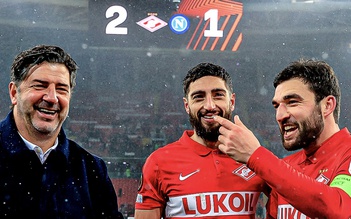 Highlights Spartak Moscow 2-1 Napoli: Bảng đấu gay cấn!