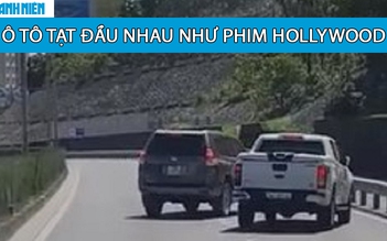 Hai ô tô rượt đuổi, tạt đầu nhau như phim hành động ở Quảng Ninh