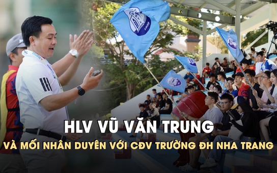 HLV Vũ Văn Trung và mối nhân duyên với CĐV Trường ĐH Nha Trang