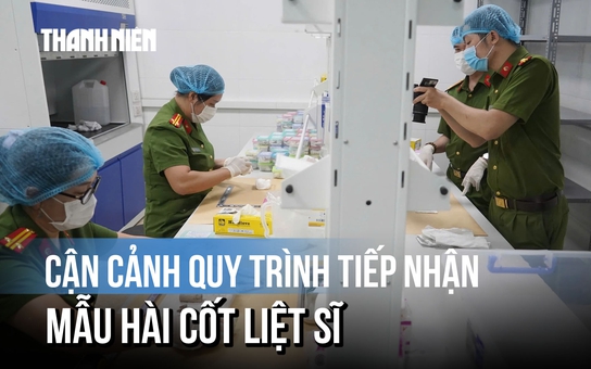 Bên trong nơi diễn ra quy trình tiếp nhận mẫu hài cốt liệt sĩ