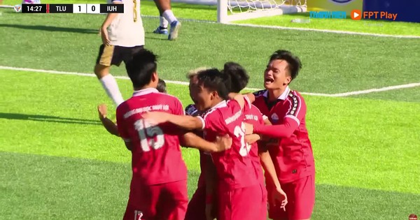Highlight Trường ĐH Thủy lợi 4-0 Trường ĐH Công nghiệp TP.HCM: 'Thủy triều đỏ' lên ngôi vương