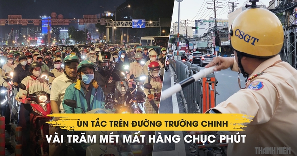 Ùn tắc trên đường Trường Chinh, vài trăm mét mất hàng chục phút