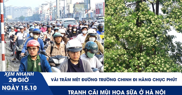 Xem nhanh 20h ngày 15.10: Vài trăm mét đường Trường Chinh đi hàng chục phút | Tranh cãi mùi hoa sữa ở Hà Nội