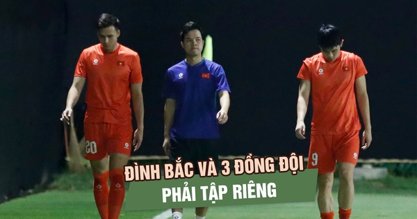 Đình Bắc và 3 đồng đội phải tập riêng, HLV Kim Sang-sik lại đau đầu trước trận Malaysia