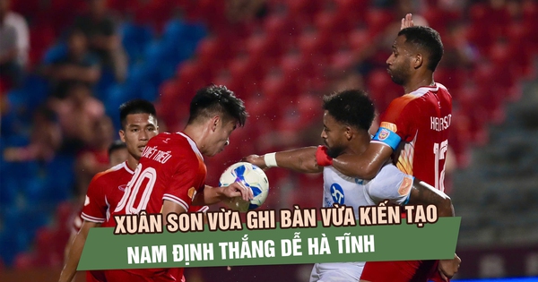 Xuân Son vừa ghi bàn vừa kiến tạo, Nam Định thắng dễ Hà Tĩnh