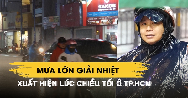 Người dân TP.HCM thở phào khi xuất hiện mưa lớn giải nhiệt lúc chiều tối