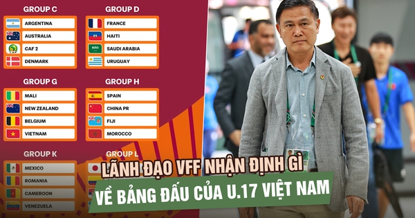 Lãnh đạo VFF nhận định gì về bảng đấu của U.17 Việt Nam tại U.17 World Cup?