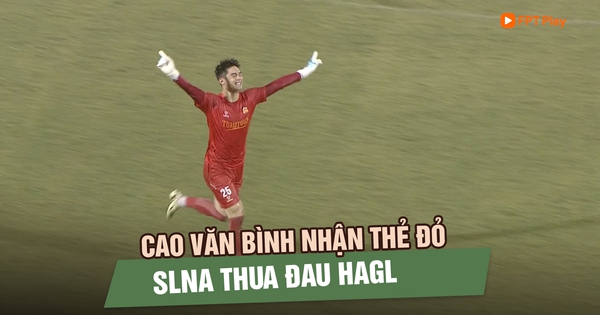 Cao Văn Bình nhận thẻ đỏ, SLNA thua đau HAGL trong cơn mưa sân Vinh