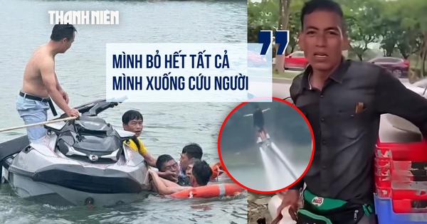 2 người gặp nạn khi chơi flyboard, người bán nước liều mình cứu người