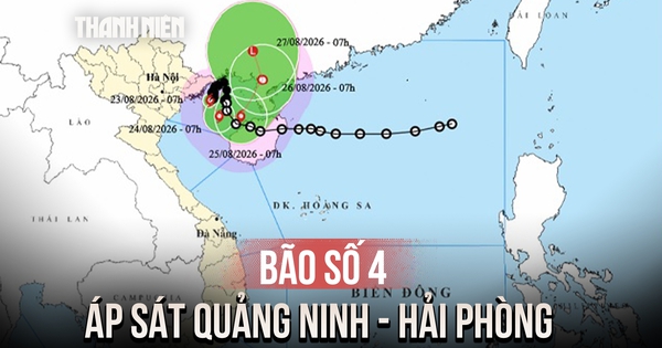 Bão số 4 áp sát Quảng Ninh - Hải Phòng, gây mưa lớn vượt 300 mm