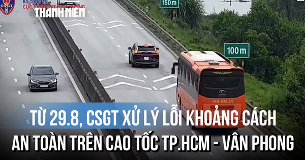 Từ 29.8, CSGT xử lý lỗi khoảng cách an toàn trên cao tốc TP.HCM - Vân Phong