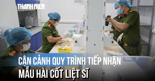 Bên trong nơi diễn ra quy trình tiếp nhận mẫu hài cốt liệt sĩ