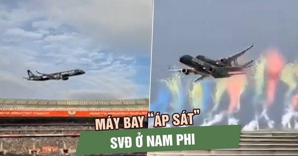 Thót tim khoảnh khắc máy bay ‘áp sát’ sân vận động ở Nam Phi