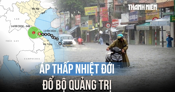 Áp thấp nhiệt đới vào Quảng Trị, miền Trung mưa xối xả trên 500 mm