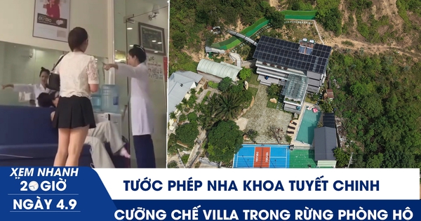 Xem nhanh 20h ngày 4.9: Tước phép nha khoa Tuyết Chinh | Cưỡng chế villa, homestay 'mọc' trong rừng phòng hộ