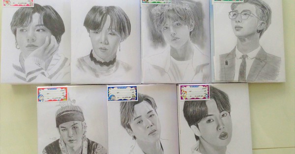 Nữ sinh gây 'sốt' khi vẽ nhóm BTS, BlackPink, Sơn Tùng M-TP... lên bìa bao  vở