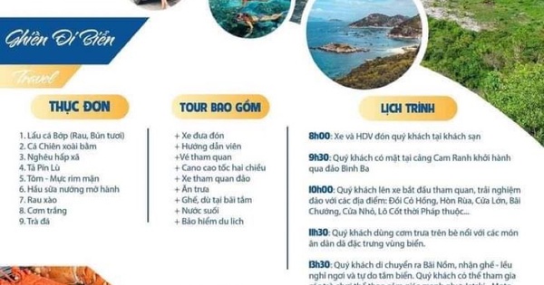 Bất chấp lệnh cấm, tour du lịch đảo Bình Ba - Bình Hưng vẫn quảng cáo rầm rộ