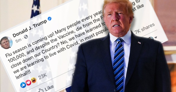 Nói cúm mùa gây chết người hơn Covid-19, Tổng thống Trump bị Facebook,  Twitter 'xử lý'