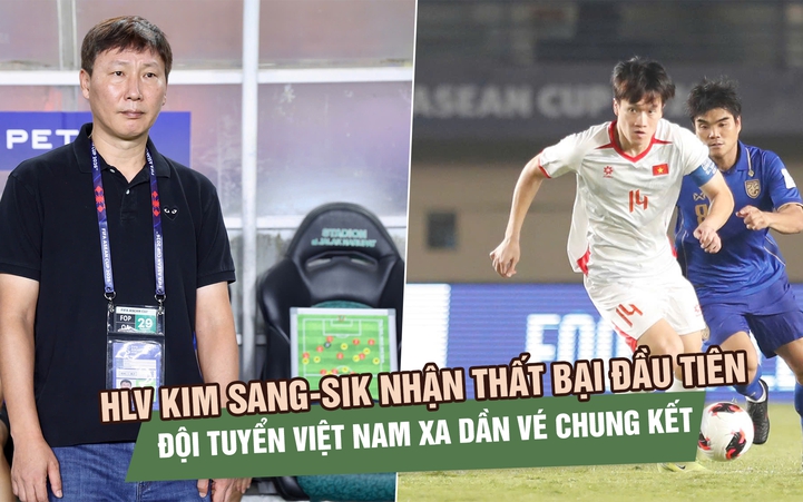 HLV Kim Sang-sik nhận thất bại đầu tiên, đội tuyển Việt Nam hết cơ hội vô địch FIFA ASEAN Cup