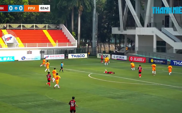 Highlight ĐH Công nghiệp TP.HCM (IUH) 2-0 ĐH Cảnh sát Nhân dân (PPU): Lốp bóng đẳng cấp như Totti