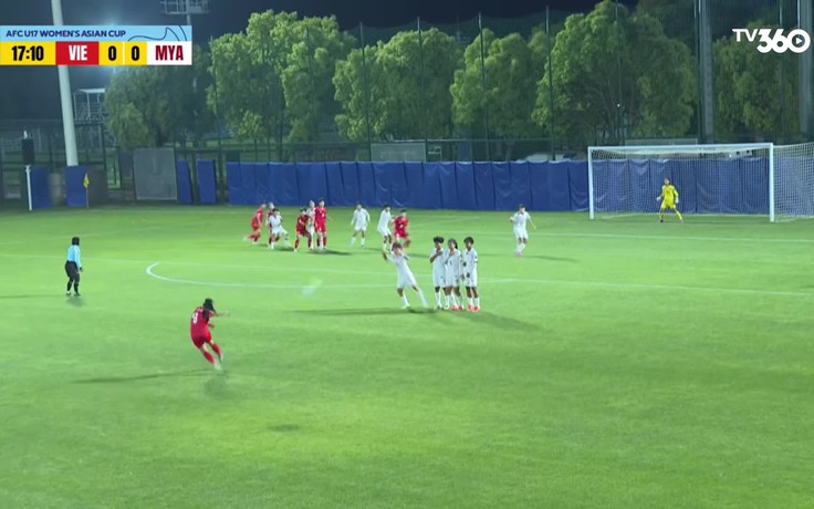 Highlight U.17 nữ Việt Nam 2-1 Myanmar: 2 siêu phẩm đá phạt