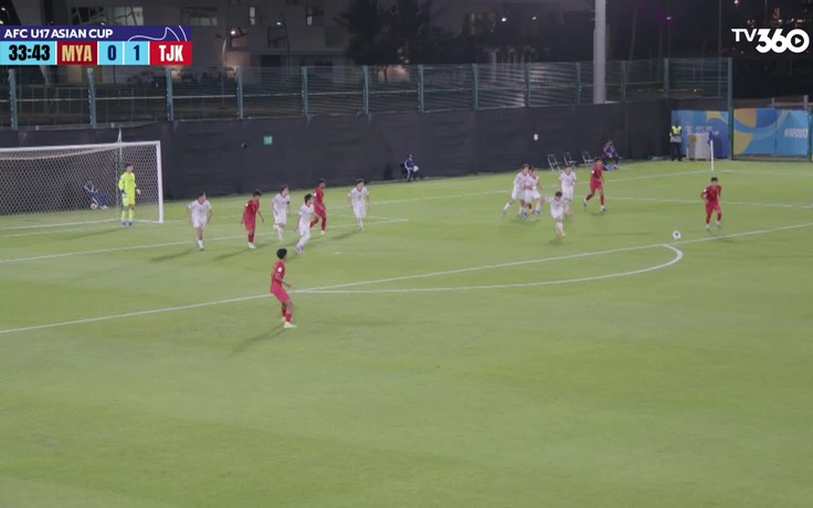 Highlight U.17 Myanmar 0-1 U.17 Tajikistan: Kiên cường chống đỡ