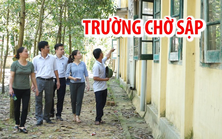 Vừa học vừa run trong ngôi trường nhà lầu chờ sập