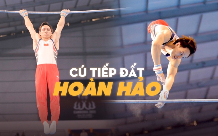 Cú tiếp đất hoàn hảo giúp Đinh Phương Thành giành HCV xà đơn TDDC SEA Games 32