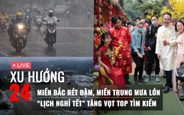 XU HƯỚNG 24 ngày 27.11: Miền Bắc rét đậm, miền Trung mưa lớn | ‘Lịch nghỉ tết’ tăng vọt top tìm kiếm