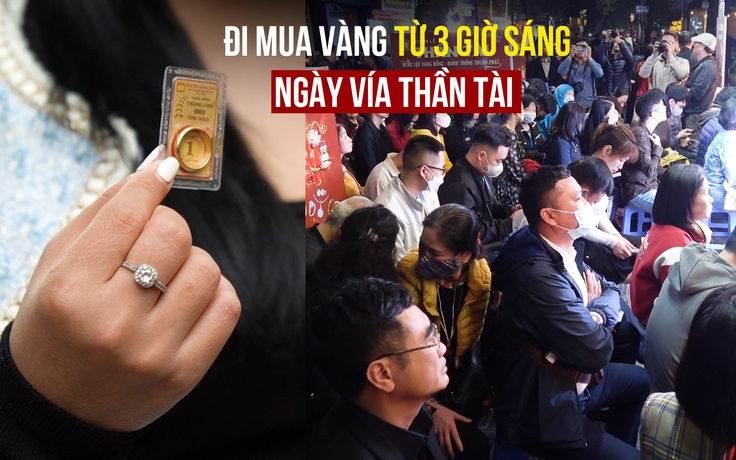 Người Hà Nội đi mua vàng từ 3 giờ sáng ngày vía Thần Tài