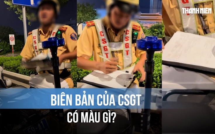 Nam thanh niên đòi CSGT TP.HCM lập biên bản màu hồng: Màu gì mới đúng?