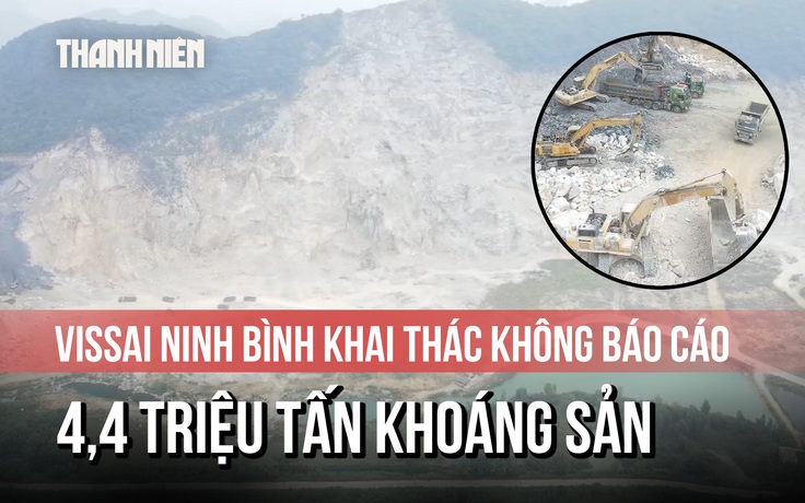 [Flycam] Mỏ đá Gia Hòa: Vissai Ninh Bình khai thác không báo cáo 4,4 triệu tấn khoáng sản