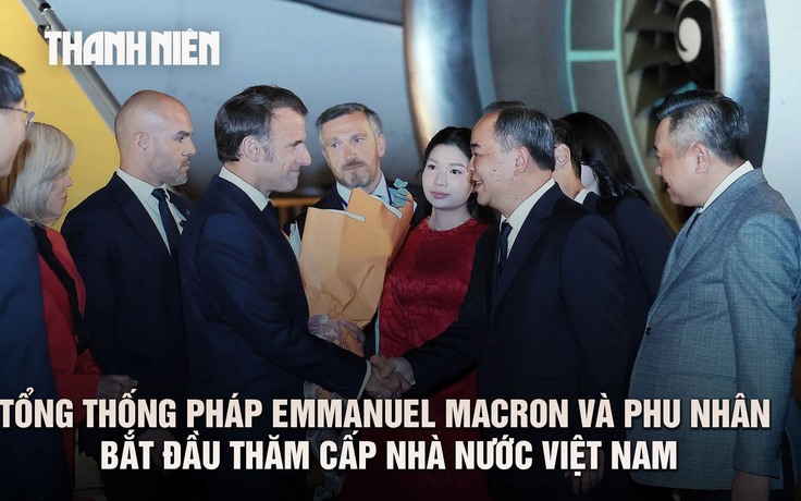 Tổng thống Pháp Emmanuel Macron và phu nhân bắt đầu thăm cấp nhà nước Việt Nam