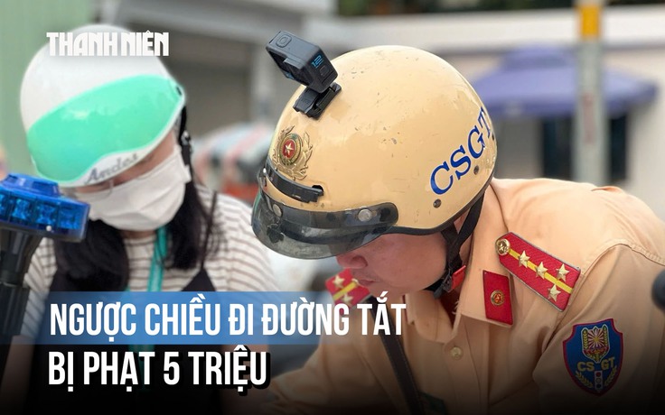 Cô gái bị phạt 5 triệu vì chạy ngược chiều trên vỉa hè TP.HCM