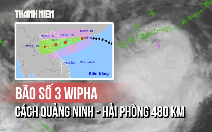 Bão số 3 Wipha cách Quảng Ninh - Hải Phòng 480 km
