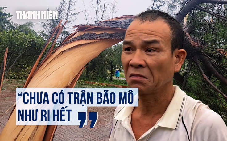 Làng biển tan hoang sau bão số 5: ‘Trốn trong buồng, trong lều mà cũng bay’