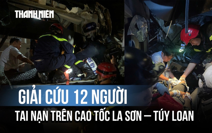 Tai nạn liên hoàn trên cao tốc La Sơn – Túy Loan: Giải cứu 12 người mắc kẹt