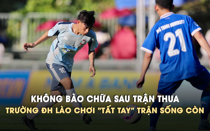 Thua 0-2 trận mở màn, Trường ĐH Lào tuyên bố 'chơi tất tay' ở lượt trận 2