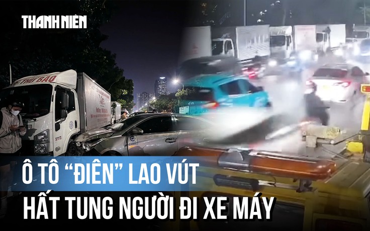 Rùng mình khoảnh khắc tai nạn liên hoàn trên phố Nguyễn Chánh