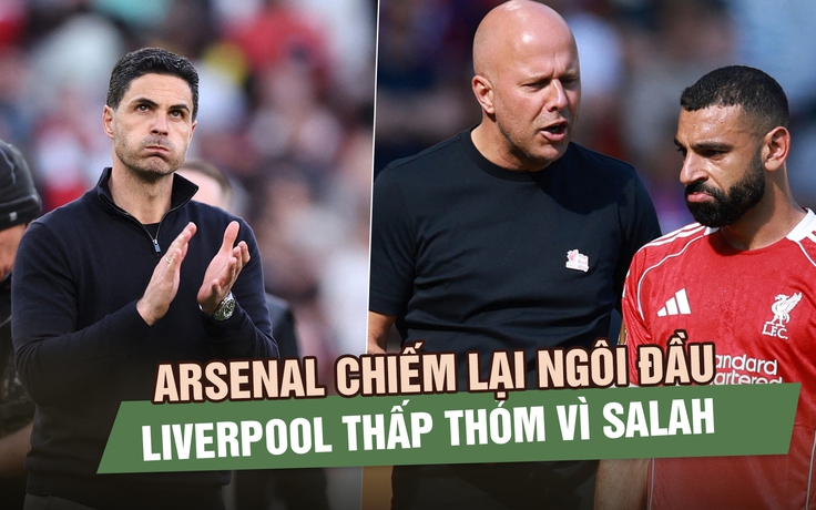 Arsenal chiếm lại ngôi đầu, Liverpool thắng nhưng thấp thỏm vì Salah
