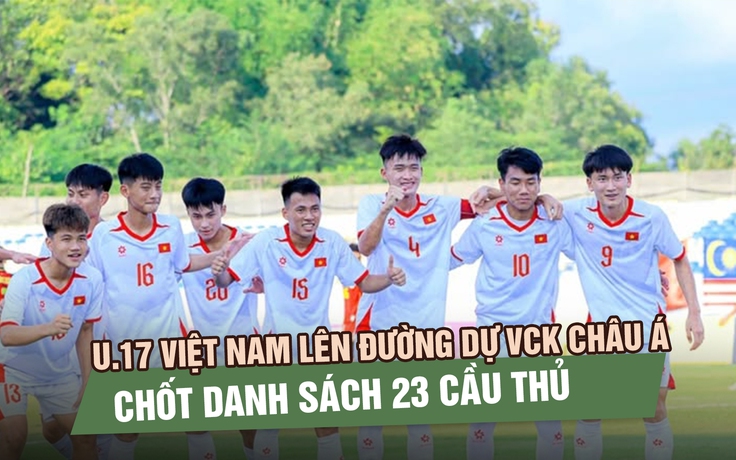 U.17 Việt Nam lên đường dự VCK châu Á, chốt danh sách 23 cầu thủ