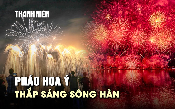 Đội pháo hoa Ý thả tim trên bầu trời Đà Nẵng đêm thi thứ ba DIFF 2026