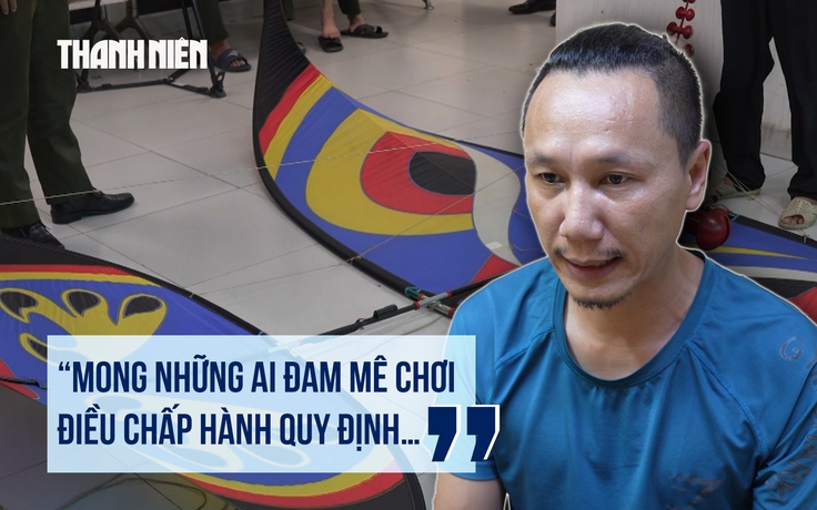 Người thả diều gắn đèn chớp gần Tân Sơn Nhất gửi lời đến hội 'đam mê diều'