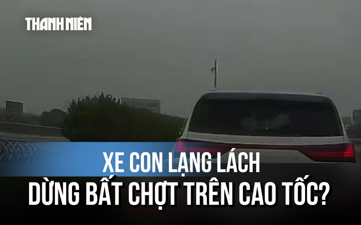 Camera ghi lại cú va chạm liên hoàn: 1 xe con lạng lách, dừng trên cao tốc