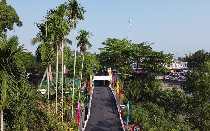 Cầu Thanh Niên - Handong hoàn thành, người Lấp Vò vui mừng có cầu mới đón tết