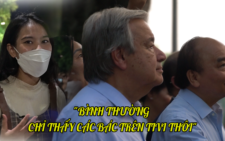 Người Hà Nội bất ngờ thấy Chủ tịch nước và Tổng thư ký Liên Hiệp Quốc dạo hồ Gươm