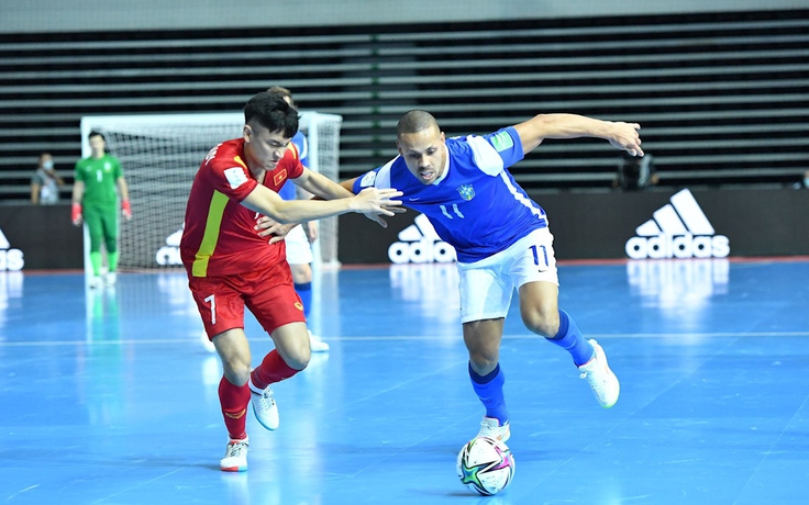 Highlights futsal Việt Nam 1-9 Brazil: Đình Hùng ghi bàn