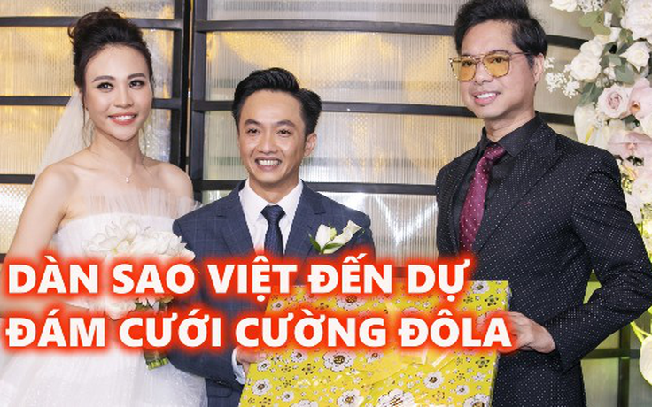 Kỳ Duyên rạng ngời, Diệp Lâm Anh bế bụng bầu dự đám cưới Cường Đôla - Đàm Thu Trang