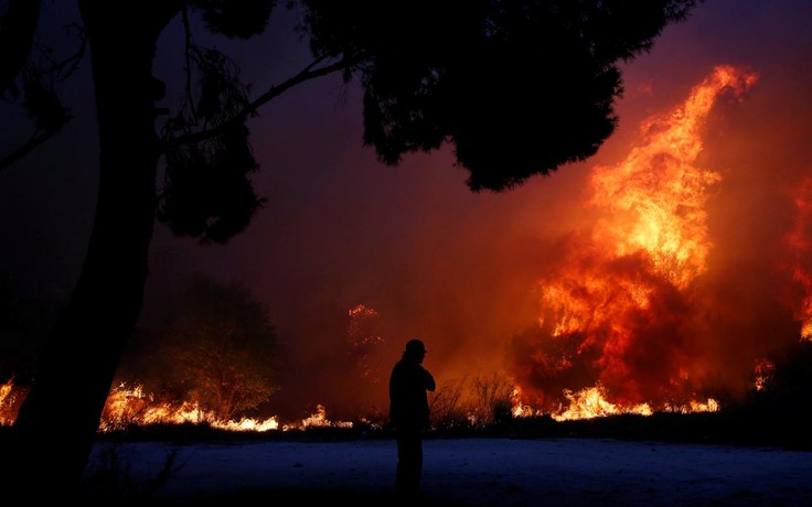 Cháy rừng gần Athens, 74 người chết