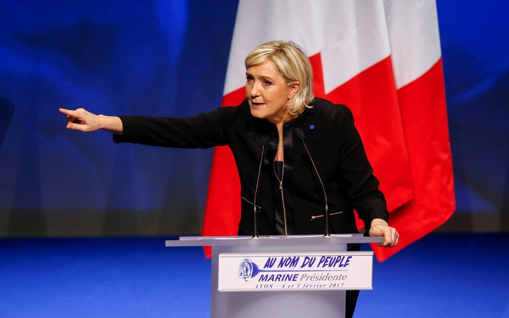 Ứng viên tổng thống Le Pen hứa trưng cầu dân ý việc rút Pháp khỏi EU